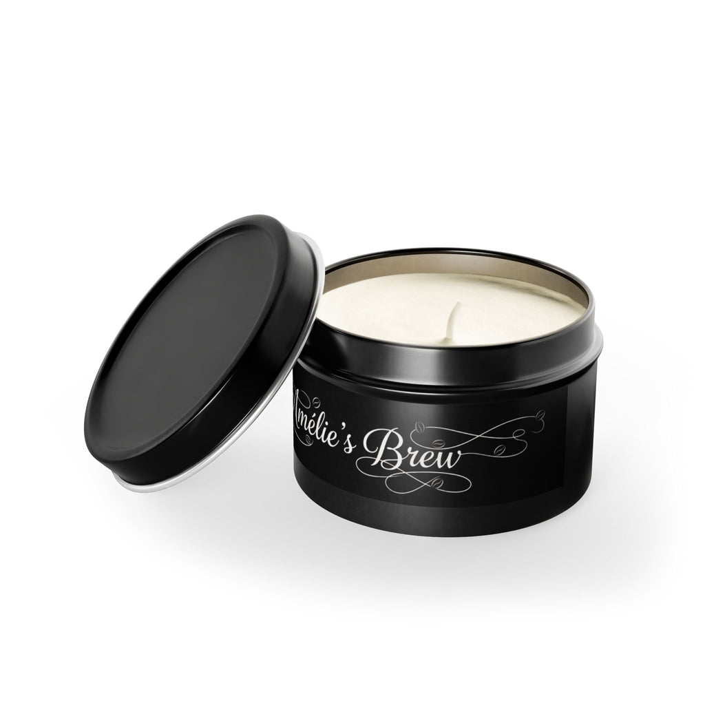 Custom Coffee in Your Pocket Travel Tin Coconut Soy Candle — 4oz Fresh Coffee