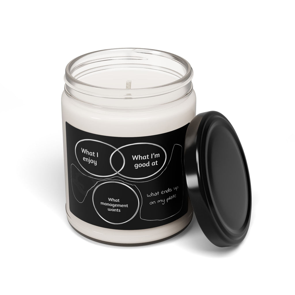 Custom Text Venn Diagram Humor Soy Candle — 9oz Multiple Scent Options