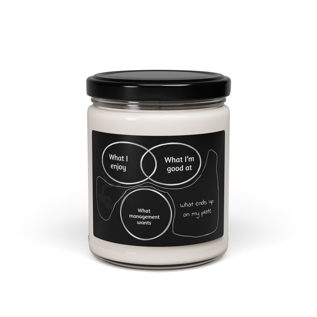 Custom Text Venn Diagram Humor Soy Candle — 9oz Multiple Scent Options