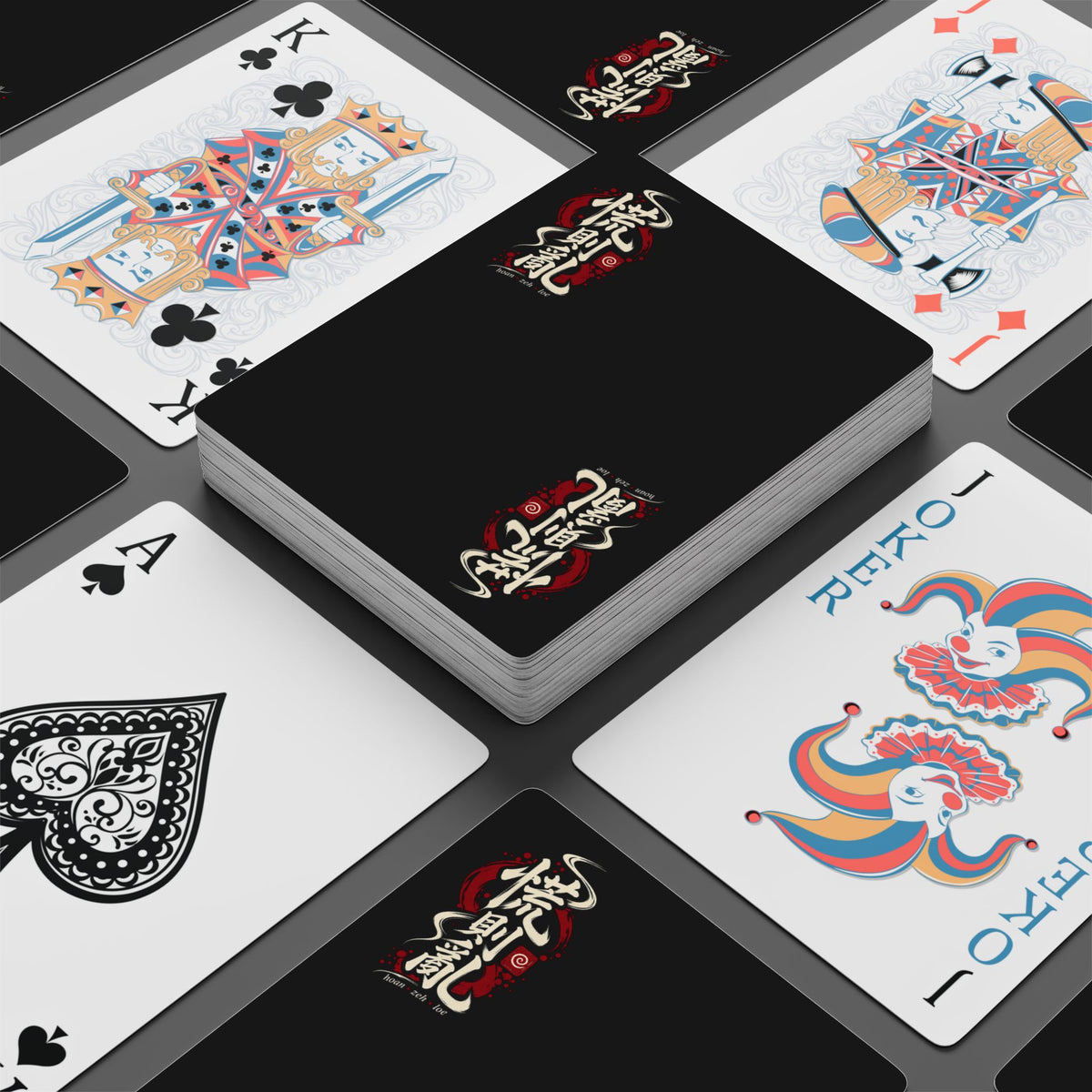 Don't Panic Shanghainese Calligraphy Poker Playing Cards
