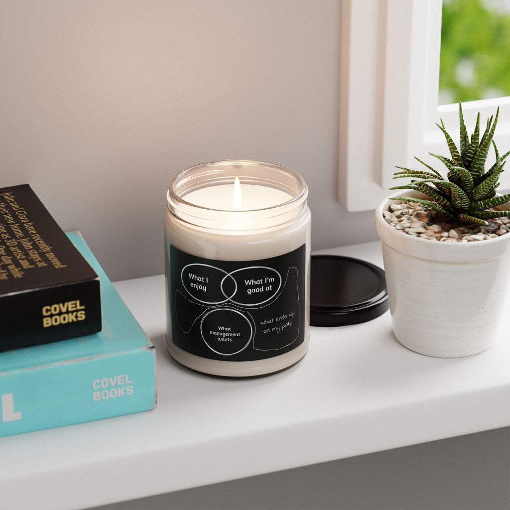 Custom Text Venn Diagram Humor Soy Candle — 9oz Multiple Scent Options