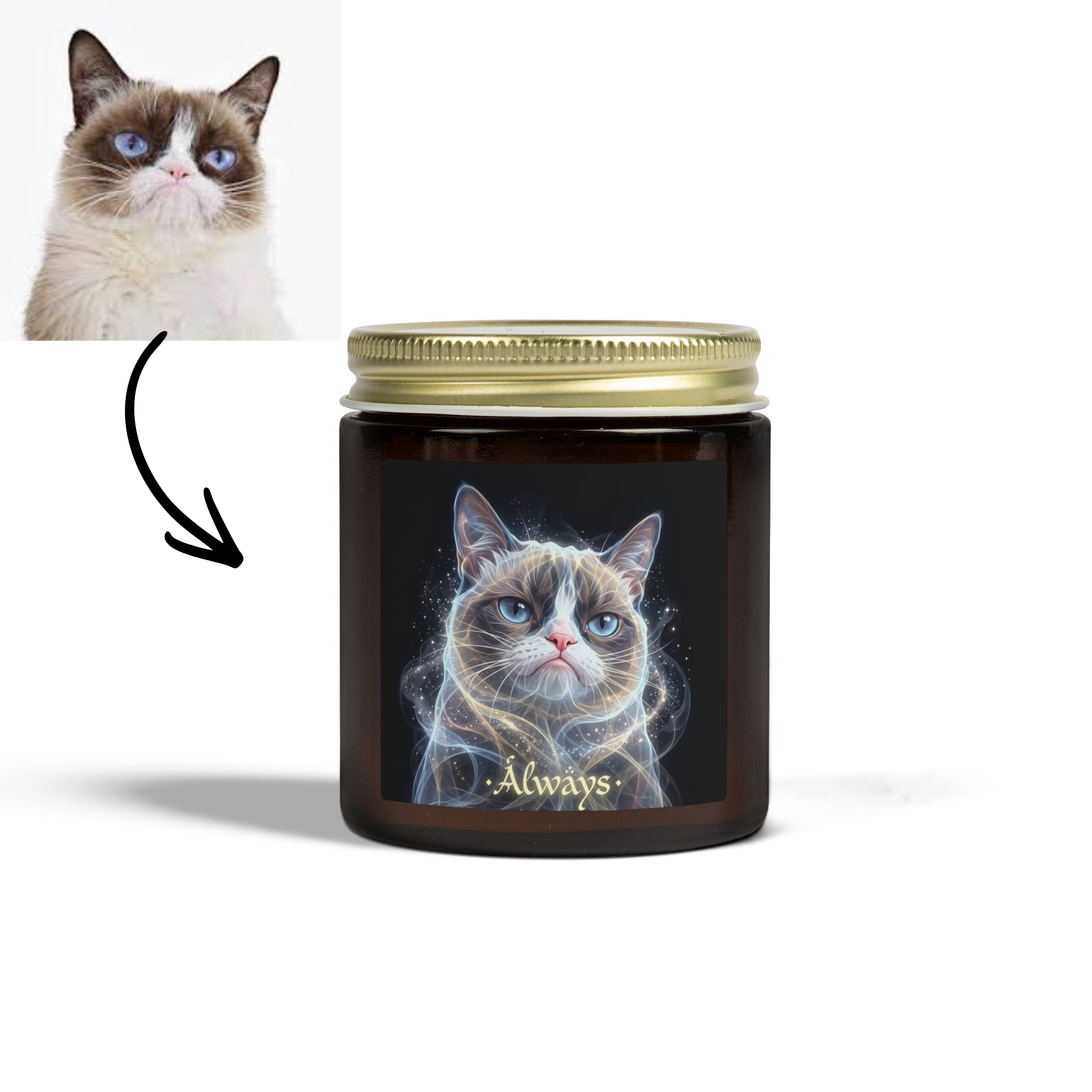 Custom Pet Memorial Coconut Apricot Candle