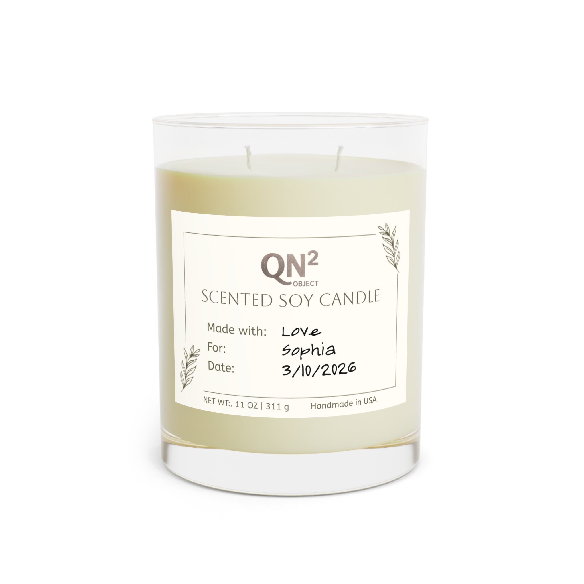 Custom Label Soy Candle — 11oz
