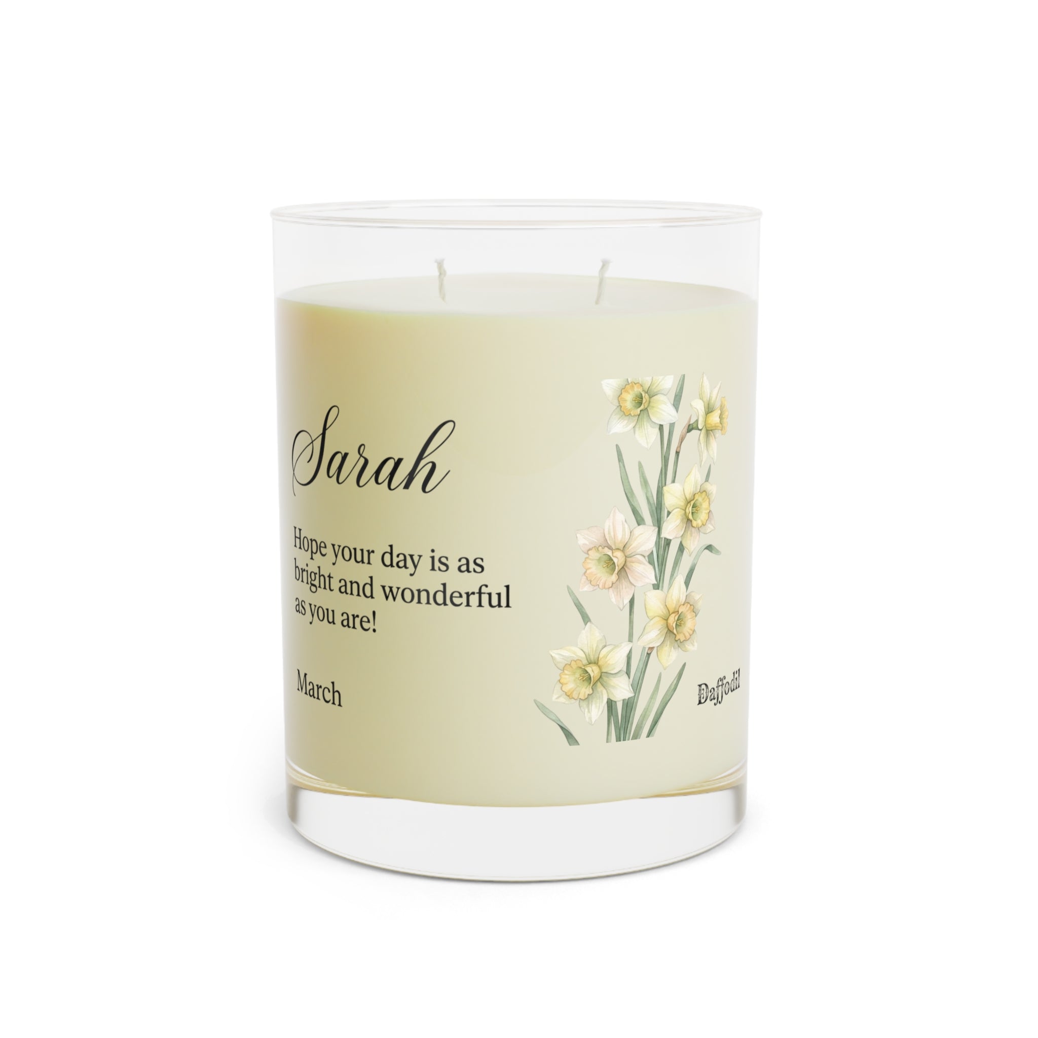 Custom Birth Flower Soy Candle — 11oz