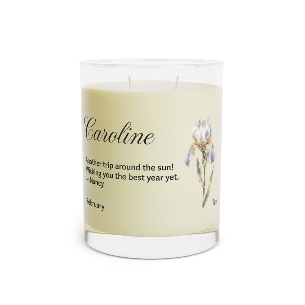 Custom Birth Flower Soy Candle — 11oz