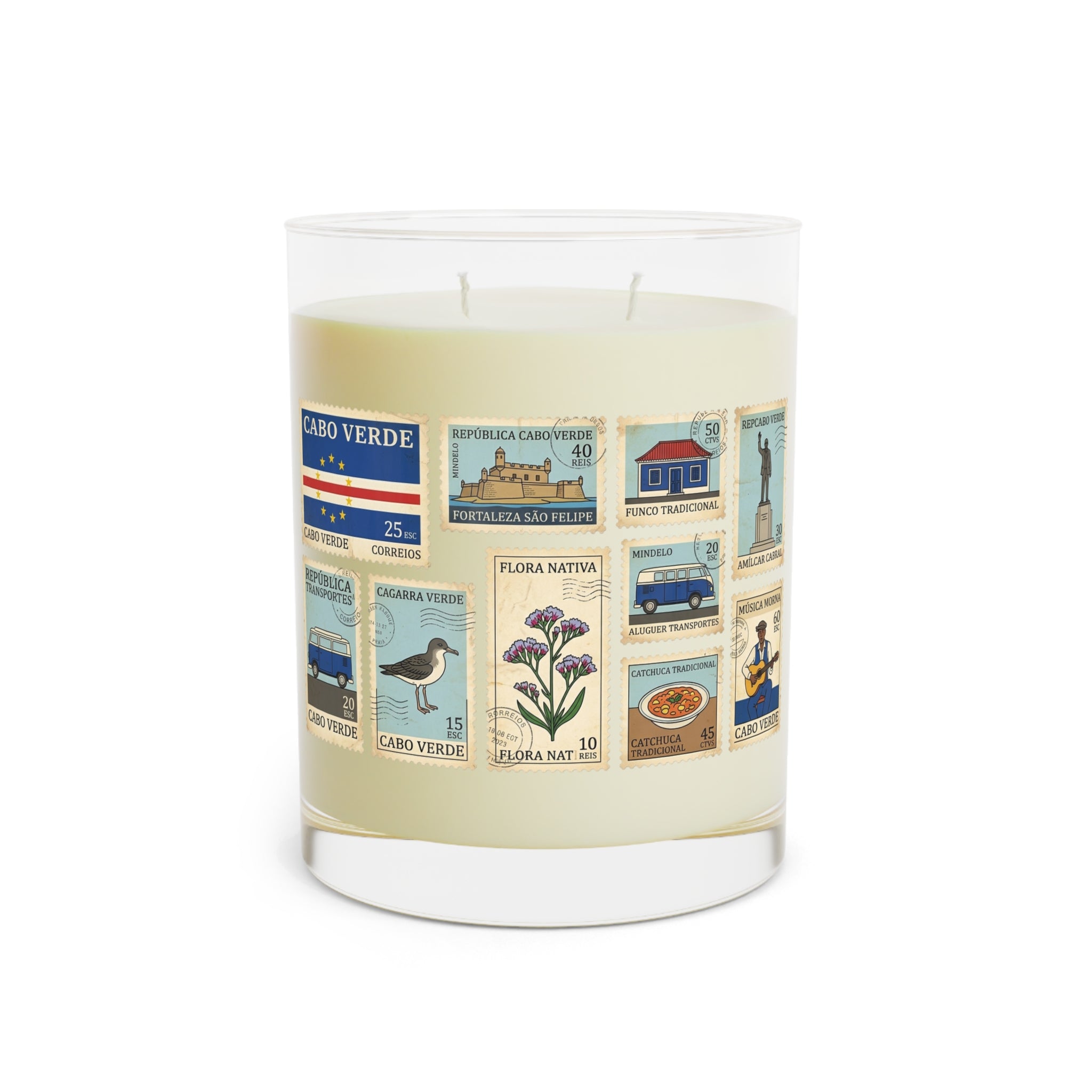 Custom Country Stamps Soy Candle — 11oz