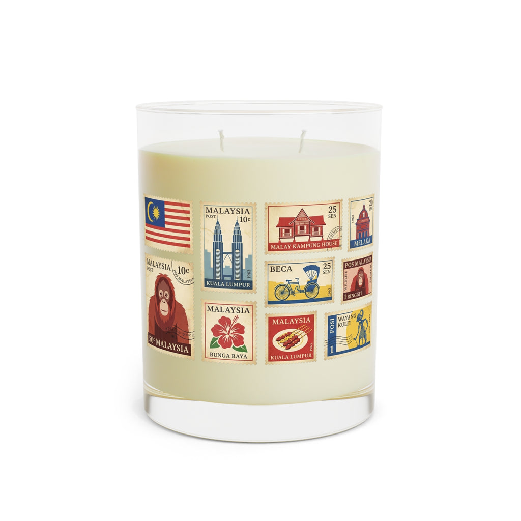Custom Country Stamps Soy Candle — 11oz