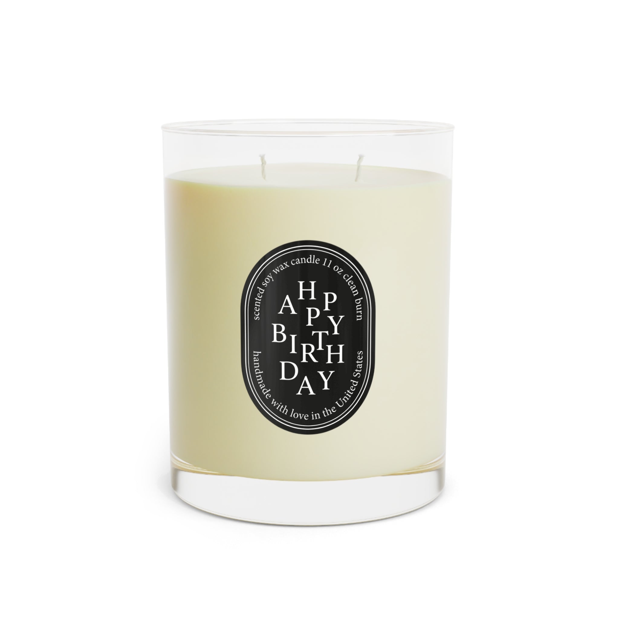 Custom Oval Label Soy Candle — 11oz