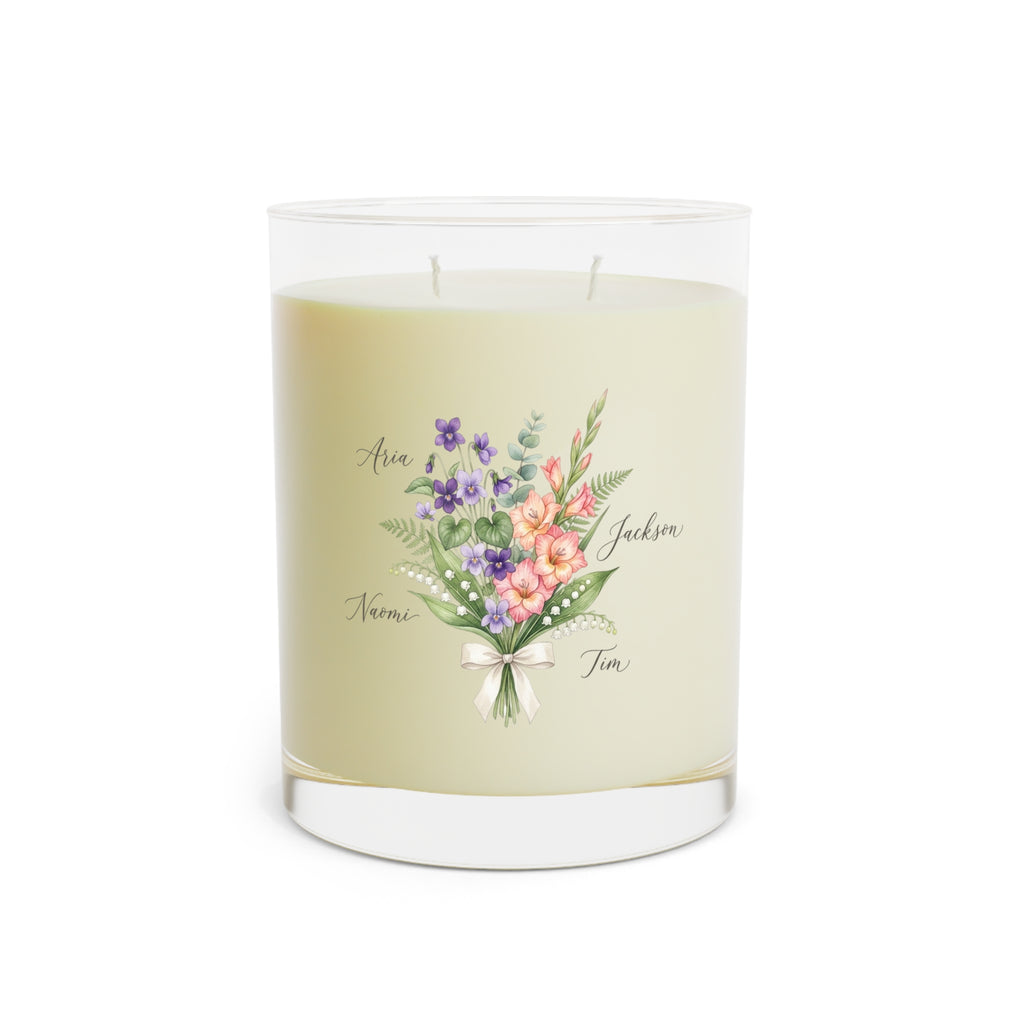 Custom Family Bouquet Soy Candle — 11oz