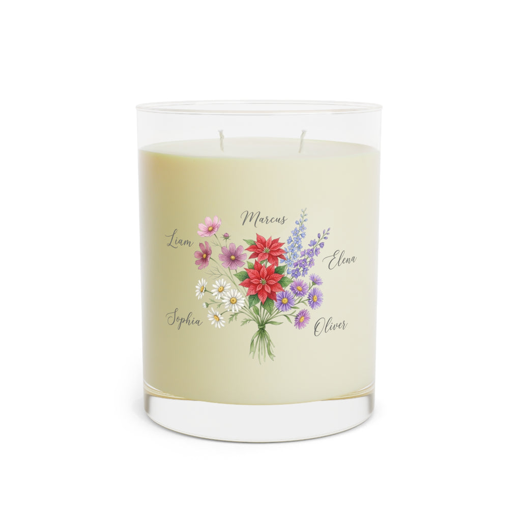 Custom Family Bouquet Soy Candle — 11oz