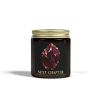 Custom Gemstone Art Coconut Apricot Candle — 4oz