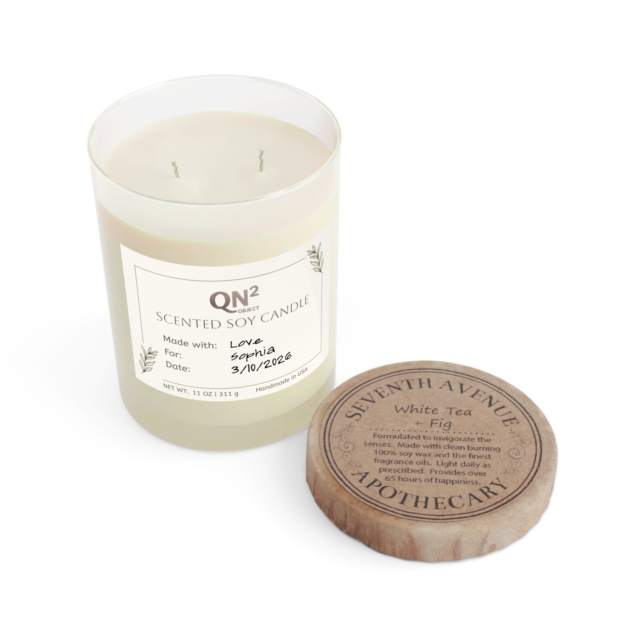 Custom Label Soy Candle — 11oz