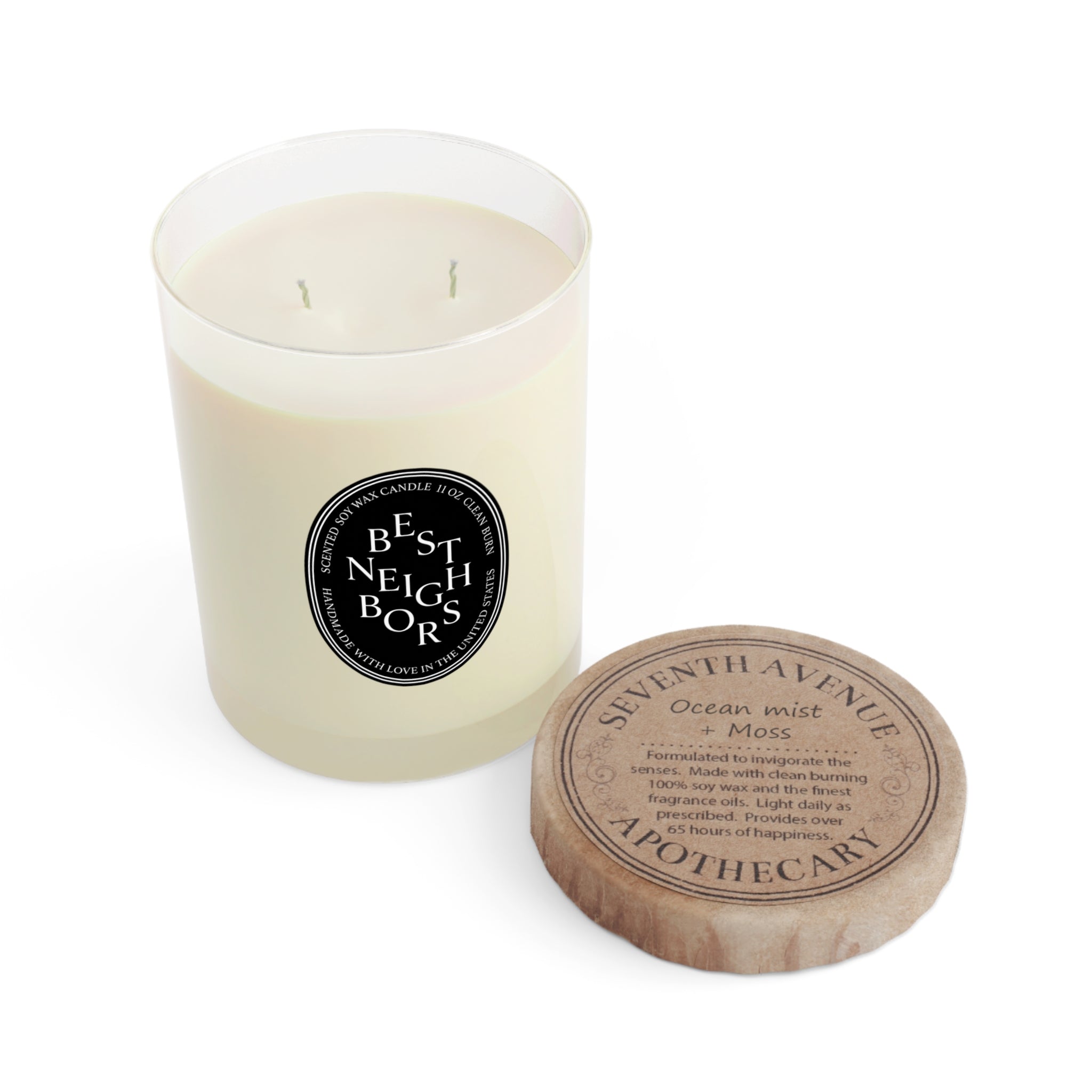 Custom Oval Label Soy Candle — 11oz
