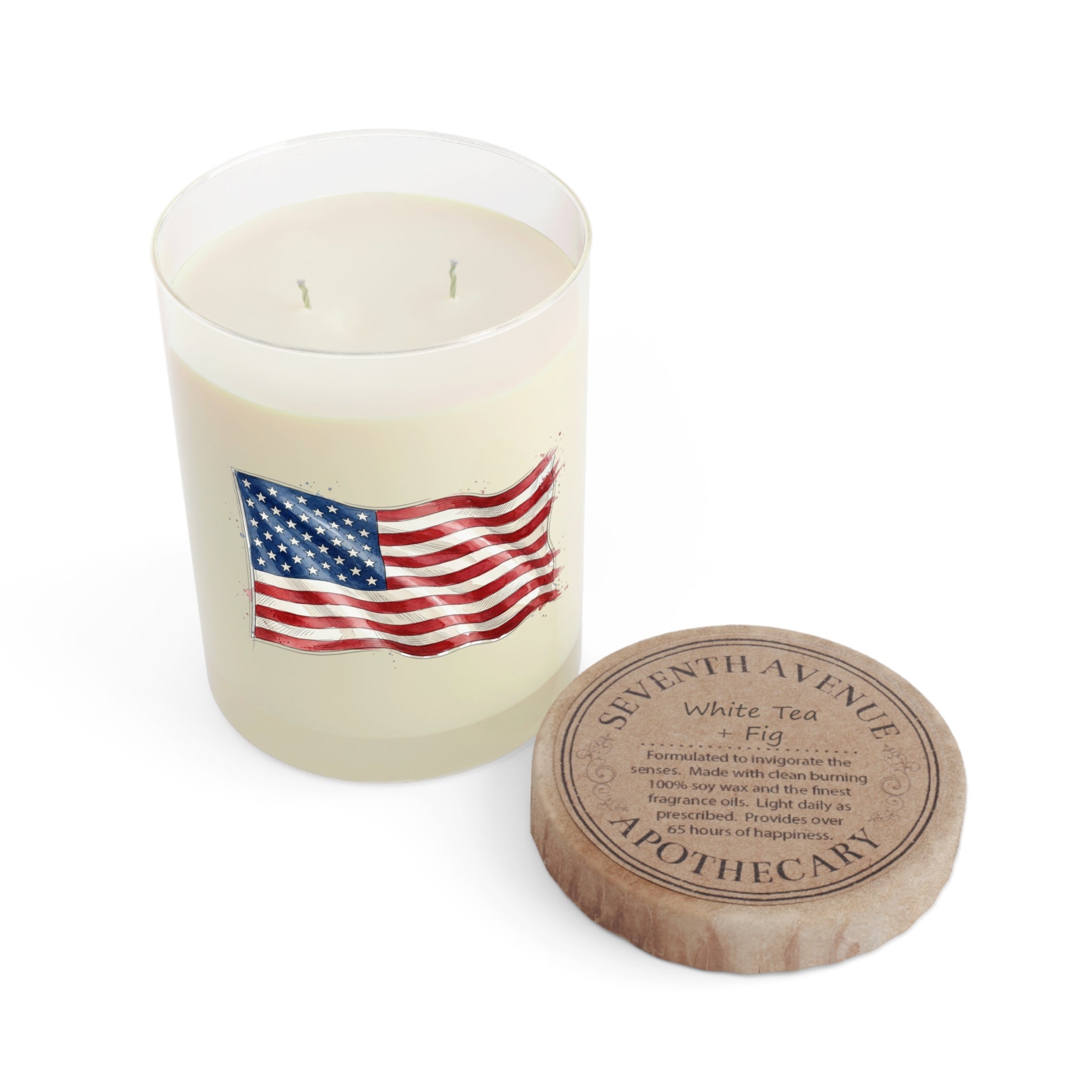 Custom Flag Clipart Soy Candle — 11oz