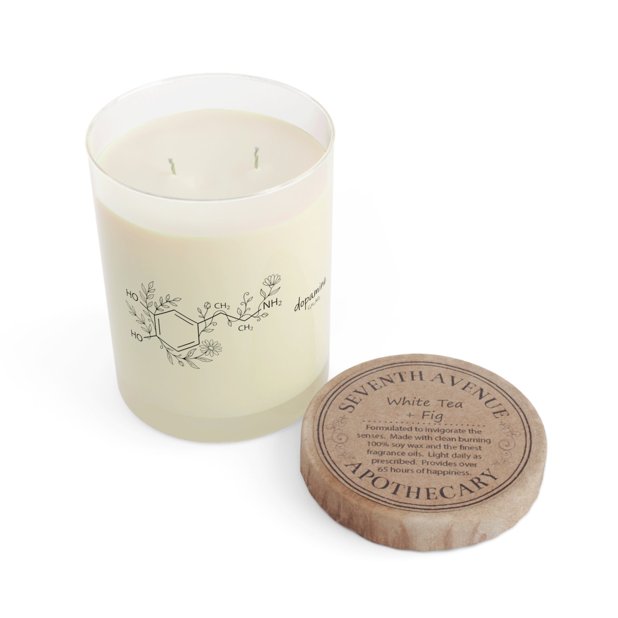 Costum Botanical Molecule Soy Candle — 11oz