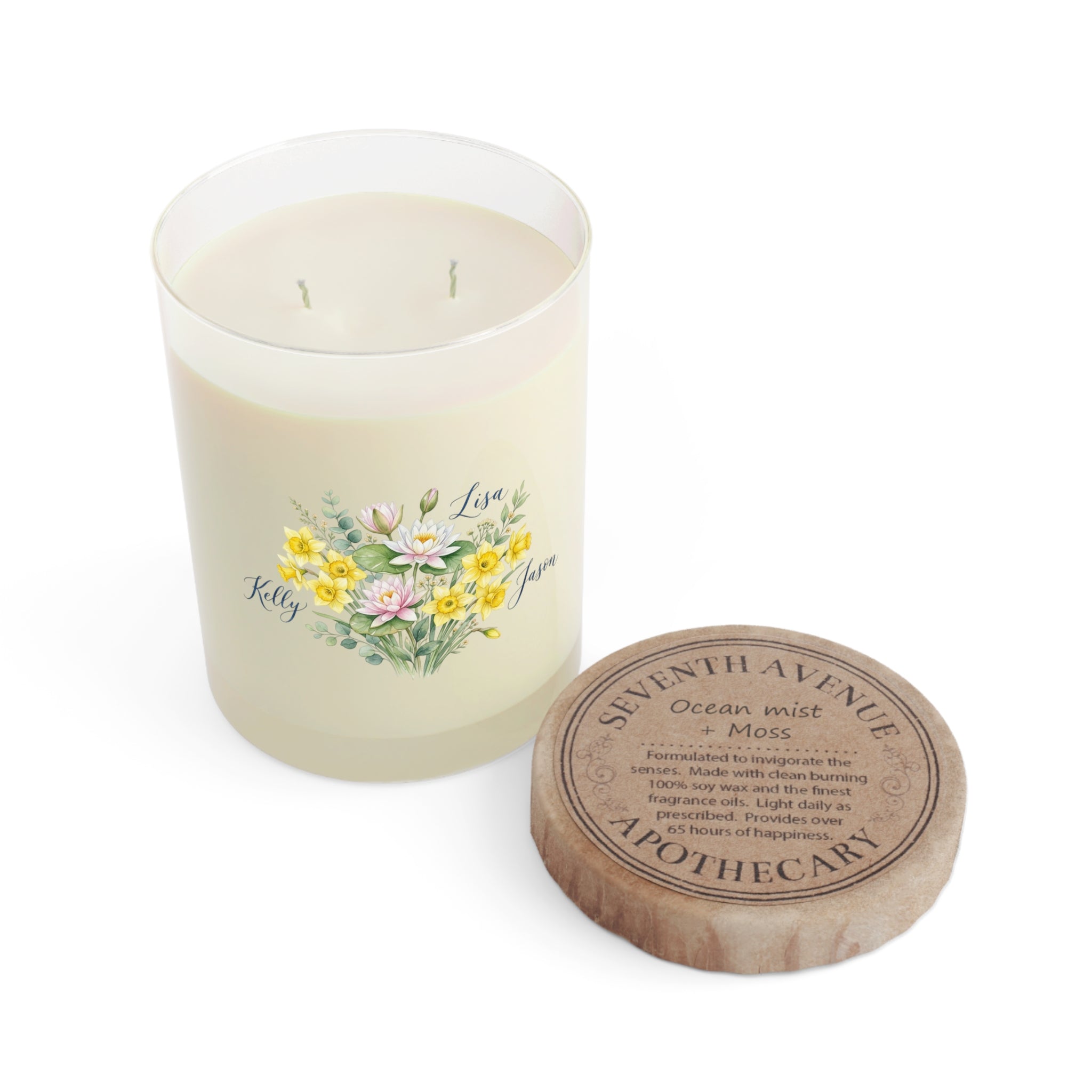 Custom Family Bouquet Soy Candle — 11oz