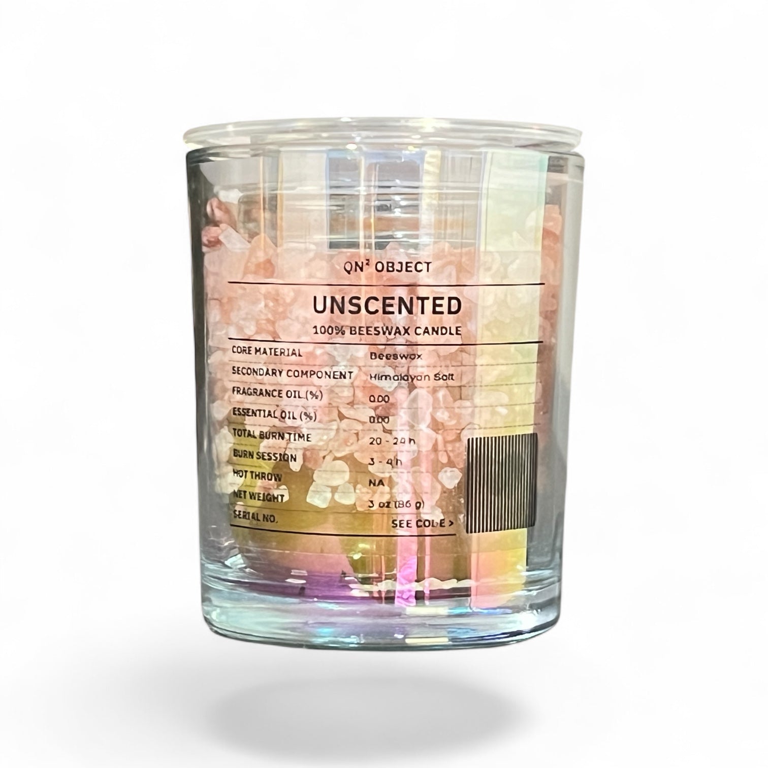 Clean Burn Beeswax Candle with Himalayan Salt