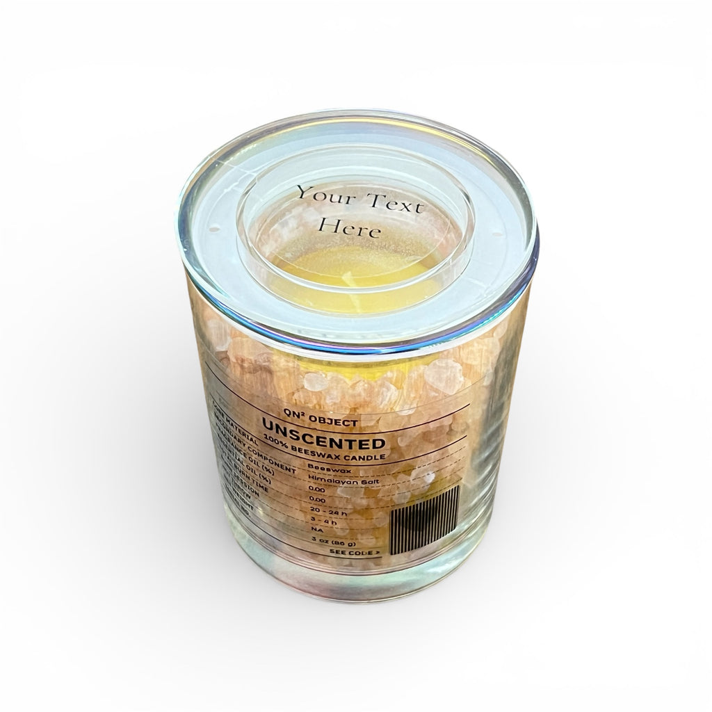 Clean Burn Beeswax Candle with Himalayan Salt
