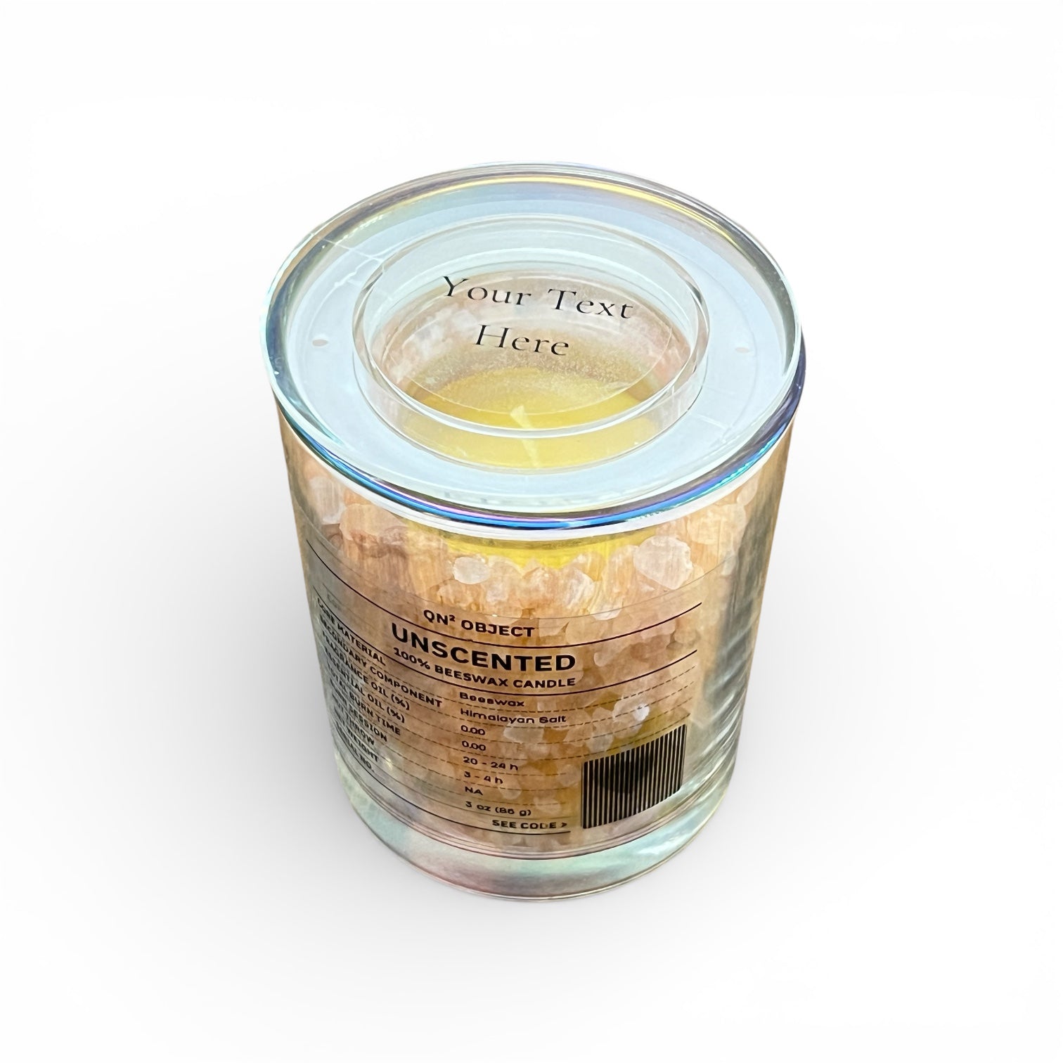 Clean Burn Beeswax Candle with Himalayan Salt