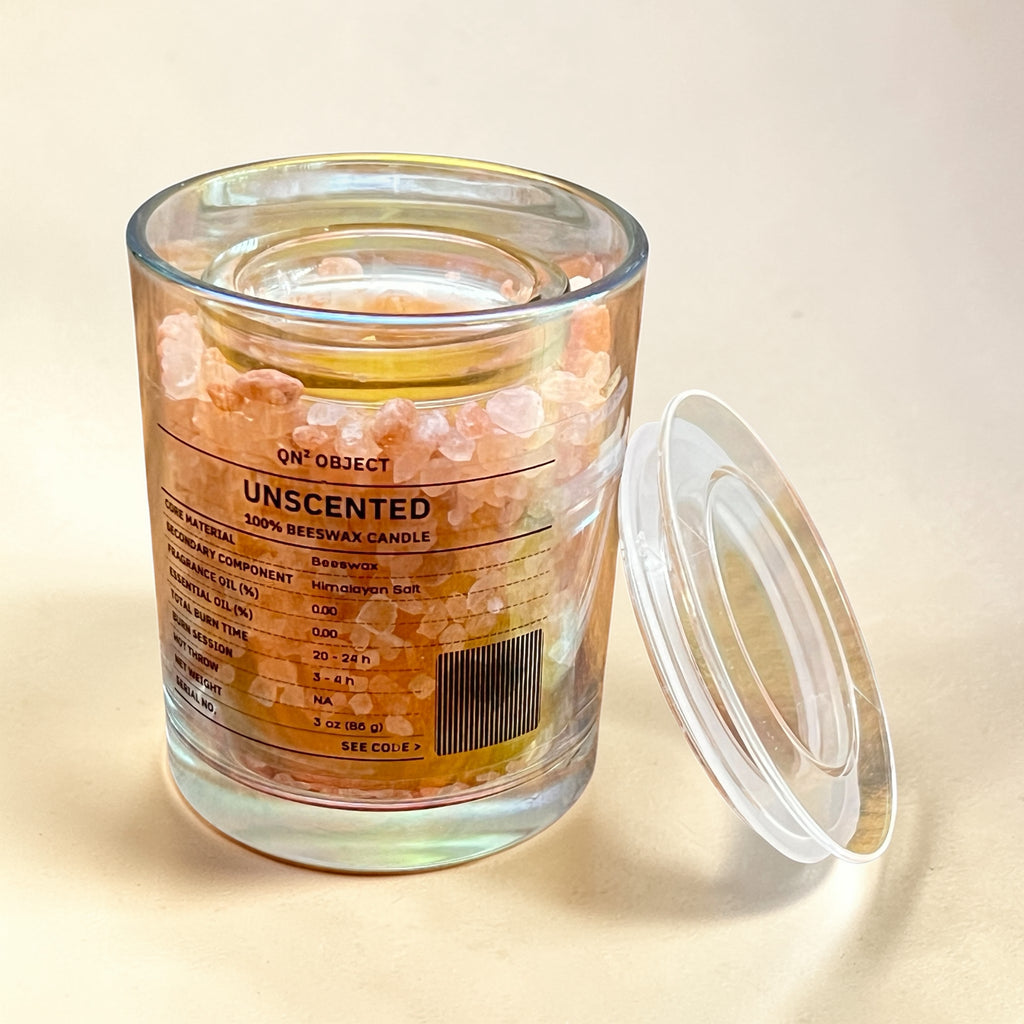 Clean Burn Beeswax Candle with Himalayan Salt
